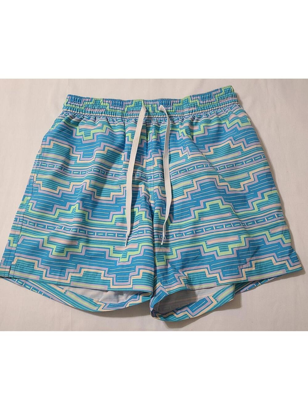 Chubbies Swim Trunks Mens Sz Medium THE DESERT DAWNS 5.5" Inseam Mesh Lined Neon
